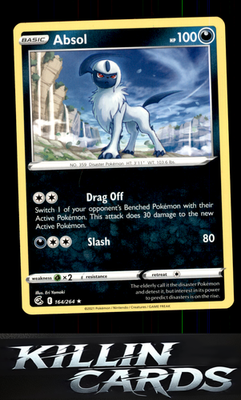 Absol 164/264 Pokemon Rare SWSH08: Fusion Strike Card NM