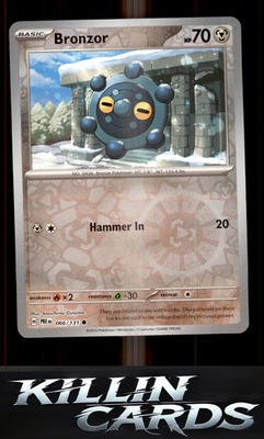 Reverse Holofoil Bronzor 066/131 Pokemon Common SV: Prismatic Evolutions Card NM