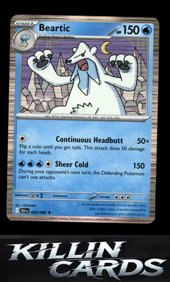 Beartic 026/086 Pokemon Rare SV: Black Bolt Card NM
