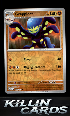 Reverse Holofoil Grapploct 113/191 Pokemon Common SV08: Surging Sparks Card NM