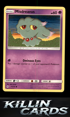 Misdreavus 77/214 Pokemon Common SM - Unbroken Bonds Card NM