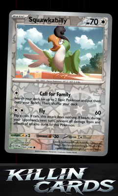 Reverse Holofoil Squawkabilly 162/198 Pokemon Common SV01: Scarlet & Violet Base