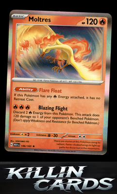 Moltres 146/165 Pokemon Rare SV: Scarlet & Violet 151 Card NM
