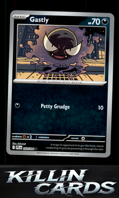 Reverse Holofoil Gastly 054/094 Pokemon Common ME02: Phantasmal Flames Card NM