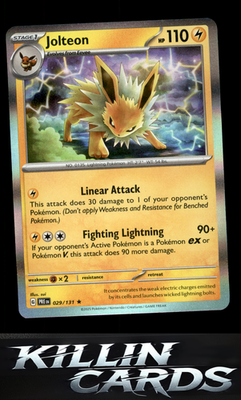 Jolteon 029/131 Pokemon Rare SV: Prismatic Evolutions Card NM