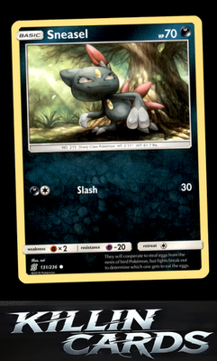 Sneasel 131/236 Pokemon Common SM - Unified Minds Card LP