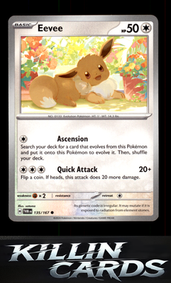 Eevee - 135/167 135/167 Pokemon Common SV06: Twilight Masquerade Card NM