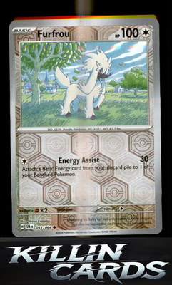 Reverse Holofoil Furfrou 051/064 Pokemon Common SV: Shrouded Fable Card NM