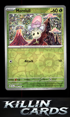 Reverse Holofoil Morelull 008/191 Pokemon Common SV08: Surging Sparks Card NM