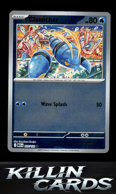 Reverse Holofoil Clauncher 037/132 Pokemon Common ME01: Mega Evolution Card NM