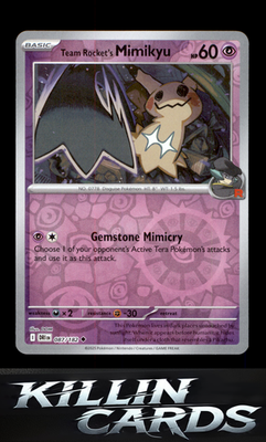 Reverse Holofoil Team Rocket's Mimikyu 087/182 Pokemon Uncommon SV10: Destined R