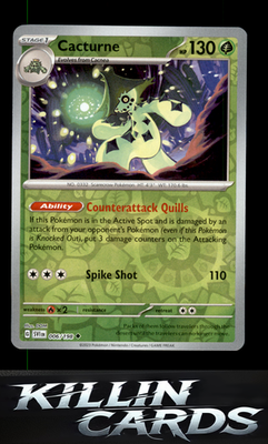 Reverse Holofoil Cacturne - 006/198 006/198 Pokemon Uncommon SV01: Scarlet & Vio