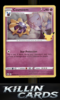 Cosmoem 014/025 Pokemon Holo Rare Celebrations Card NM