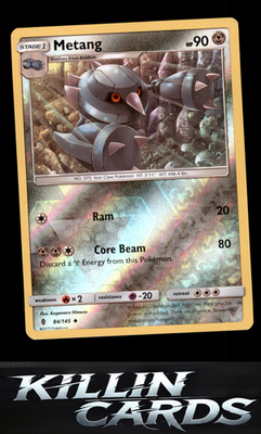Reverse Holofoil Metang 84/145 Pokemon Uncommon SM - Guardians Rising Card LP