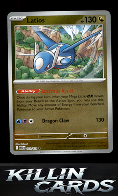 Reverse Holofoil Latios 101/132 Pokemon Uncommon ME01: Mega Evolution Card NM