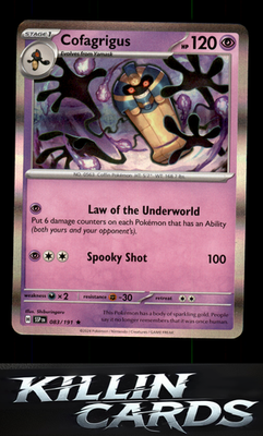 Cofagrigus 083/191 Pokemon Rare SV08: Surging Sparks Card NM