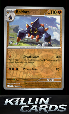 Reverse Holofoil Boldore 047/086 Pokemon Common SV: White Flare Card NM