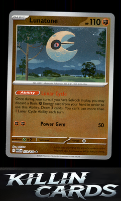 Reverse Holofoil Lunatone 074/132 Pokemon Rare ME01: Mega Evolution Card NM