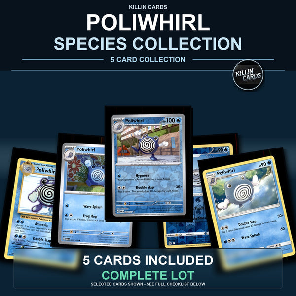 Pokemon TCG Poliwhirl Species Collection 5 Different Cards