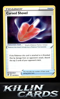 Cursed Shovel 157/192 Pokemon Uncommon SWSH02: Rebel Clash Card NM