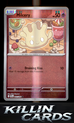 Reverse Holofoil Milcery 043/094 Pokemon Common ME02: Phantasmal Flames Card NM
