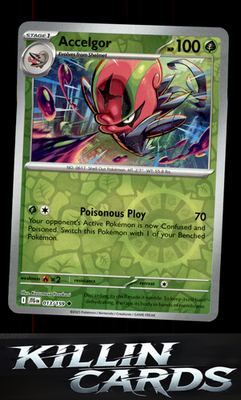 Reverse Holofoil Accelgor 013/159 Pokemon Uncommon SV09: Journey Together Card N