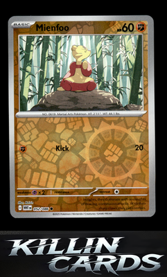 Reverse Holofoil Mienfoo 052/086 Pokemon Common SV: White Flare Card NM