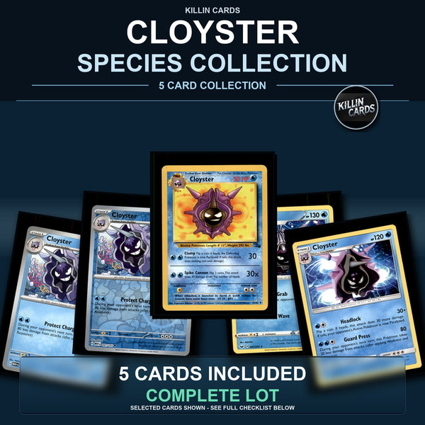 Pokemon TCG Cloyster Species Collection 5 Different Cards