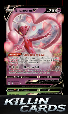 Enamorus V 082/196 Pokemon Ultra Rare SWSH11: Lost Origin Card NM