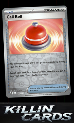 Reverse Holofoil Call Bell 165/191 Pokemon Uncommon SV08: Surging Sparks Card NM