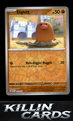 Reverse Holofoil Diglett 103/197 Pokemon Common SV03: Obsidian Flames Card NM