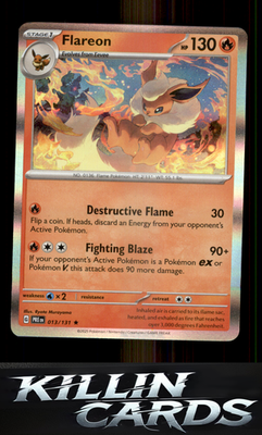 Flareon 013/131 Pokemon Rare SV: Prismatic Evolutions Card NM