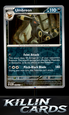Reverse Holofoil Umbreon 059/131 Pokemon Rare SV: Prismatic Evolutions Card NM