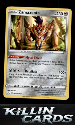 Zamazenta 097/159 Pokemon Holo Rare SWSH: Crown Zenith Card NM