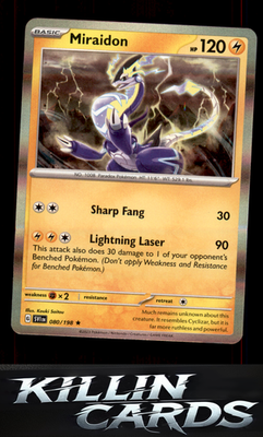 Miraidon 080/198 Pokemon Rare SV01: Scarlet & Violet Base Set Card NM