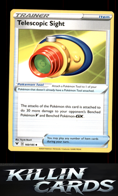 Telescopic Sight 160/185 Pokemon Uncommon SWSH04: Vivid Voltage Card NM