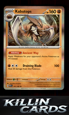 Kabutops 141/165 Pokemon Rare SV: Scarlet & Violet 151 Card NM