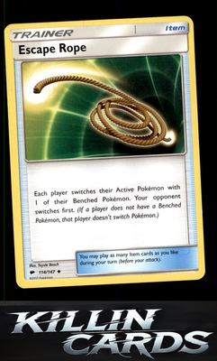 Escape Rope 114/147 Pokemon Uncommon SM - Burning Shadows Card LP