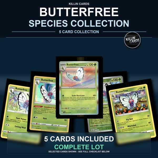 Pokemon TCG Butterfree Species Collection 5 Different Cards