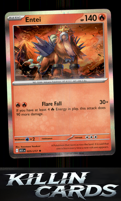 Entei 025/217 Pokemon Rare ME: Ascended Heroes Card NM