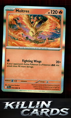 Moltres 014/094 Pokemon Holo Rare ME02: Phantasmal Flames Card NM