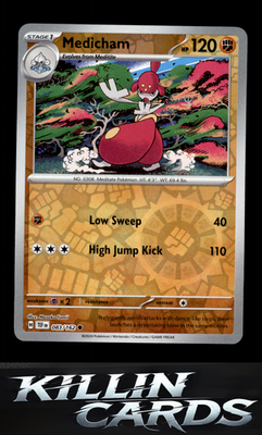Reverse Holofoil Medicham 083/162 Pokemon Common SV05: Temporal Forces Card NM