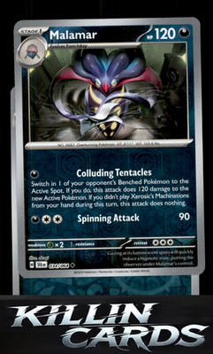 Reverse Holofoil Malamar 034/064 Pokemon Uncommon SV: Shrouded Fable Card NM