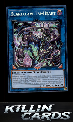 1st Edition Scareclaw Tri-Heart MP23-EN088 YuGiOh Prismatic Secret Rare 25th Ann