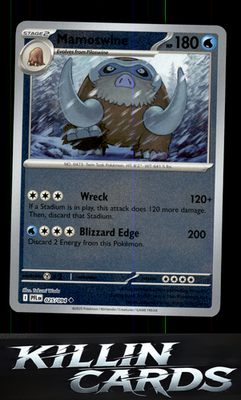 Reverse Holofoil Mamoswine 025/094 Pokemon Uncommon ME02: Phantasmal Flames Card
