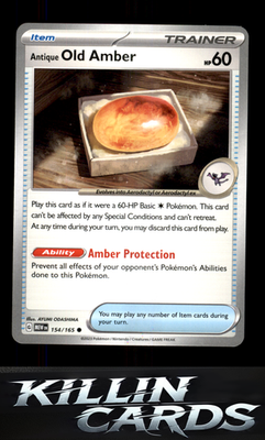 Antique Old Amber 154/165 Pokemon Common SV: Scarlet & Violet 151 Card NM