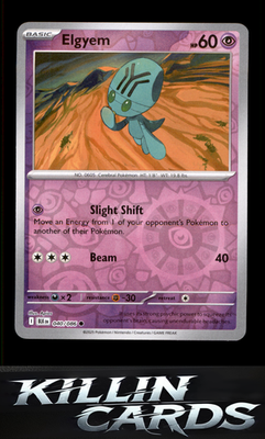 Reverse Holofoil Elgyem 040/086 Pokemon Common SV: Black Bolt Card NM