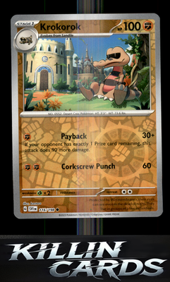 Reverse Holofoil Krokorok 116/198 Pokemon Common SV01: Scarlet & Violet Base Set