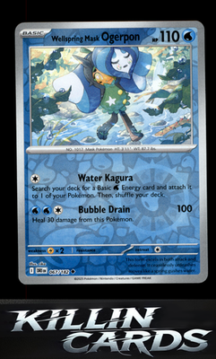Reverse Holofoil Wellspring Mask Ogerpon 067/182 Pokemon Uncommon SV10: Destined