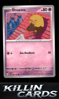 Drowzee 096/165 Pokemon Common SV: Scarlet & Violet 151 Card NM